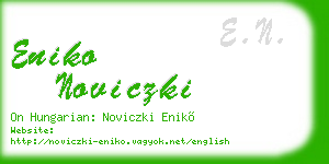 eniko noviczki business card